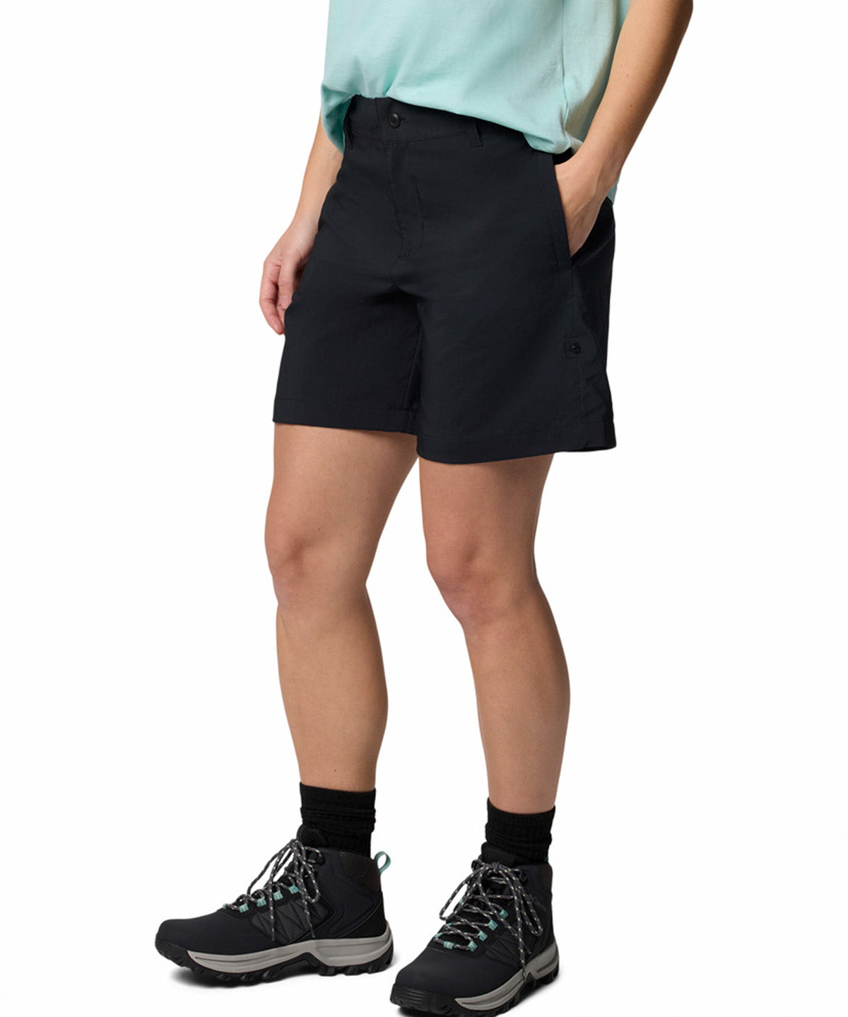 Short Mujer Silver Ridge Negro Columbia