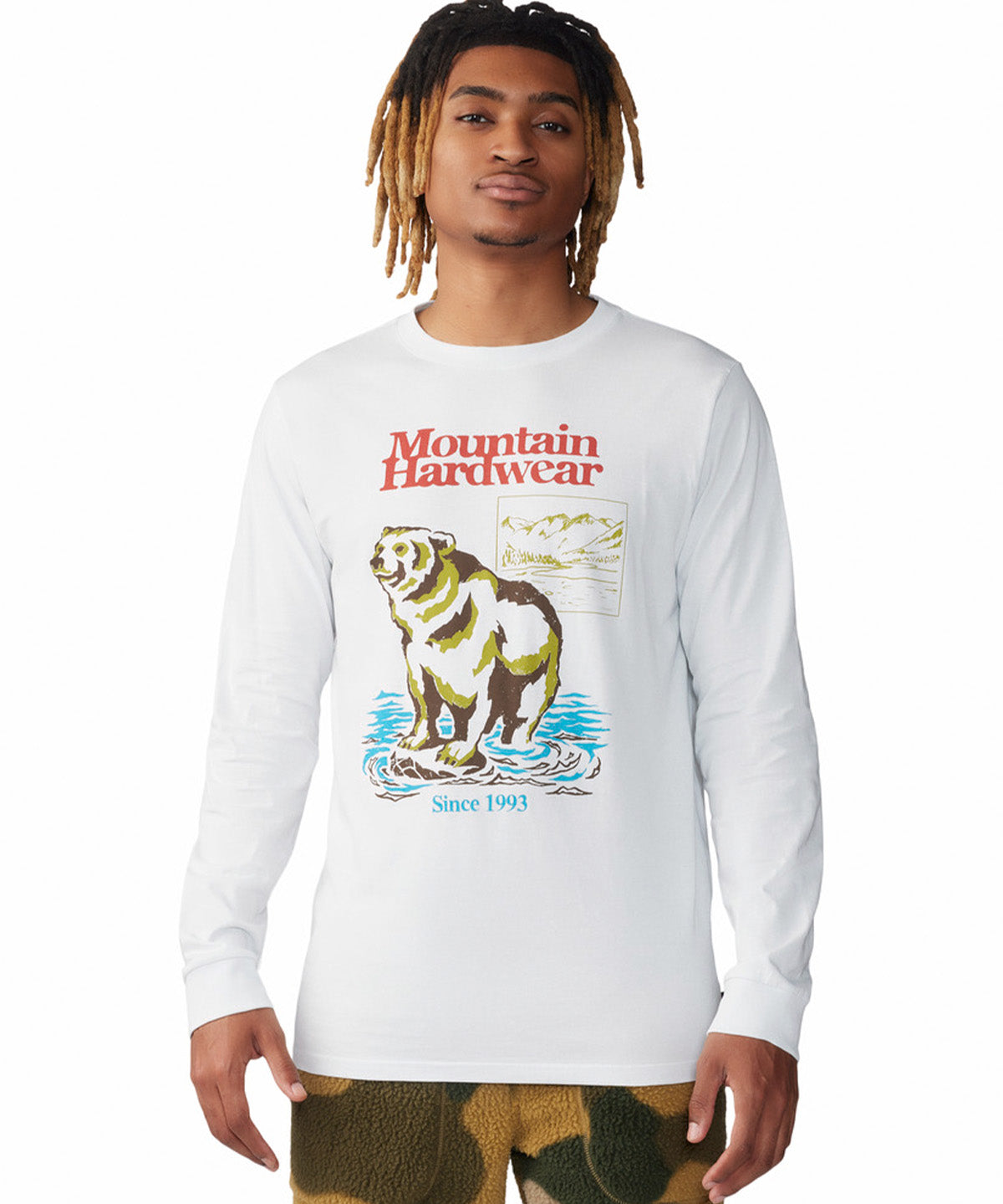 Polera Manga Larga Hombre River Bear¿ Gris Mountain Hardwear