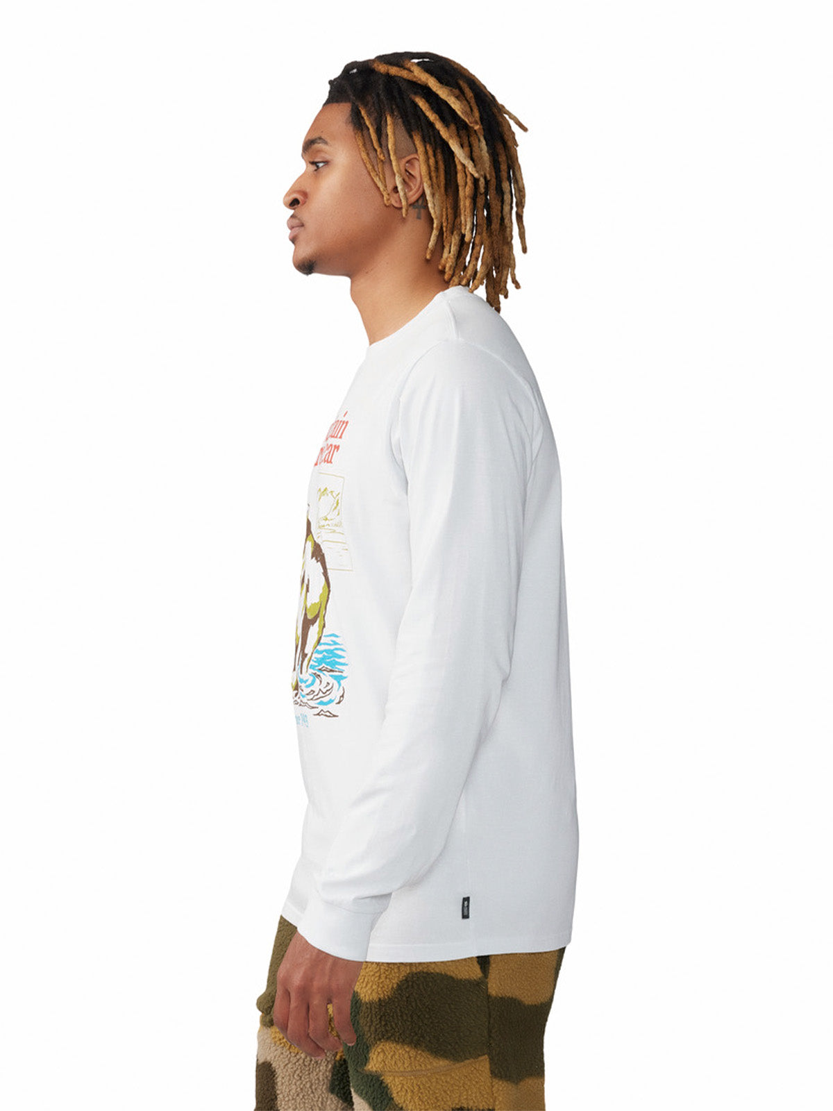 Polera Manga Larga Hombre River Bear¿ Gris Mountain Hardwear