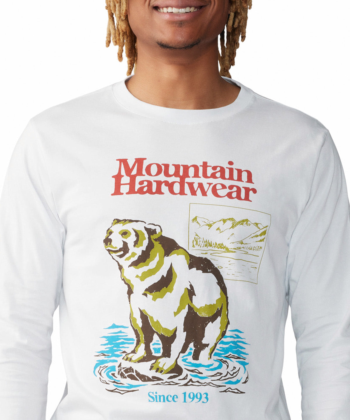 Polera Manga Larga Hombre River Bear¿ Gris Mountain Hardwear