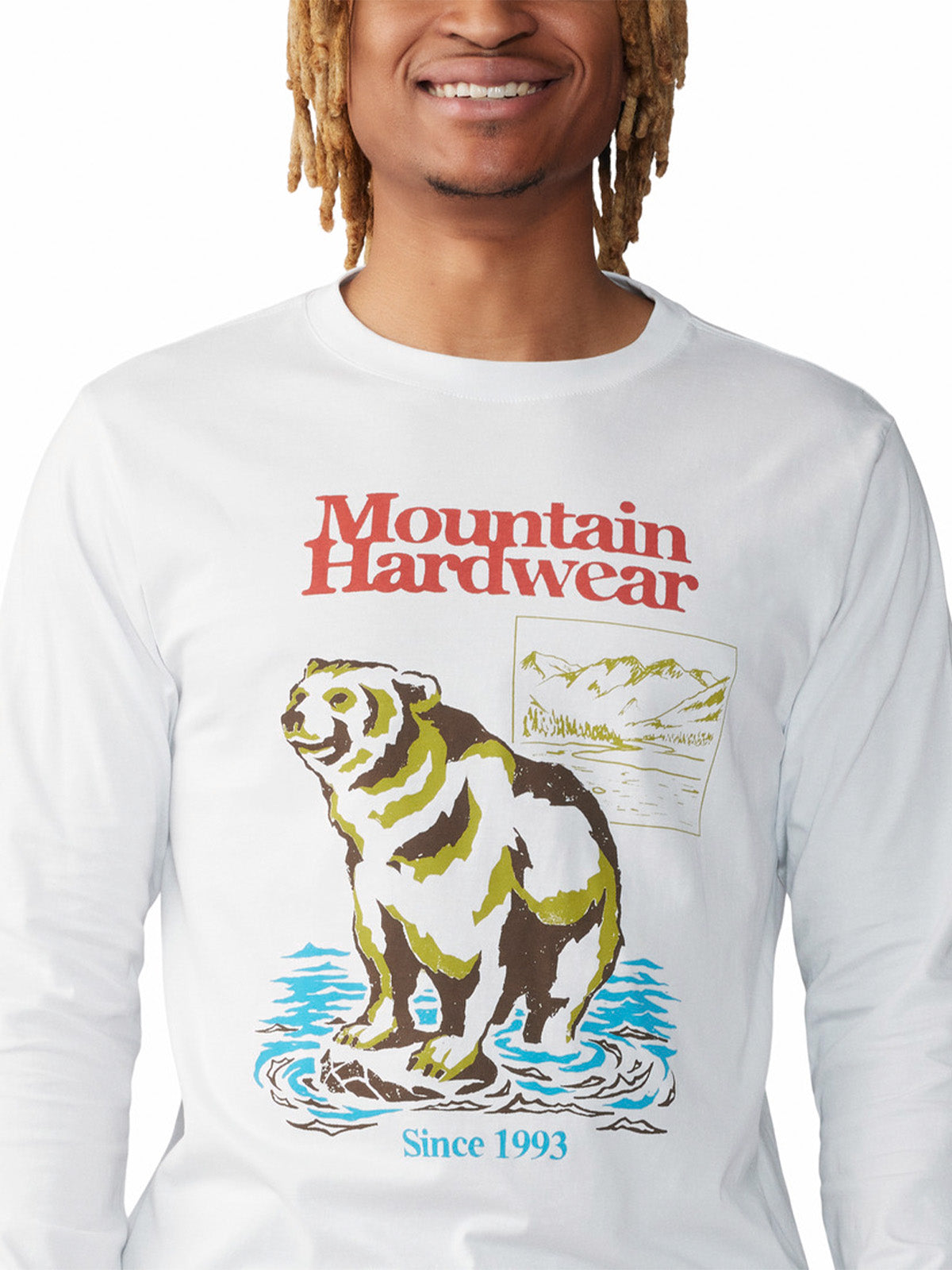 Polera Manga Larga Hombre River Bear¿ Gris Mountain Hardwear