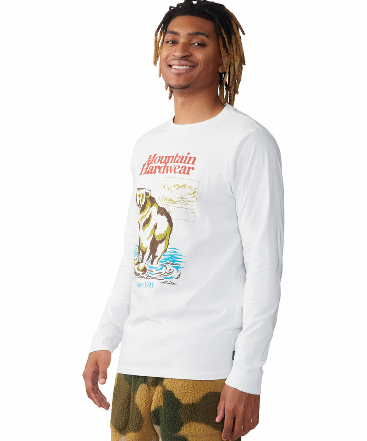 Polera Manga Larga Hombre River Bear¿ Gris Mountain Hardwear