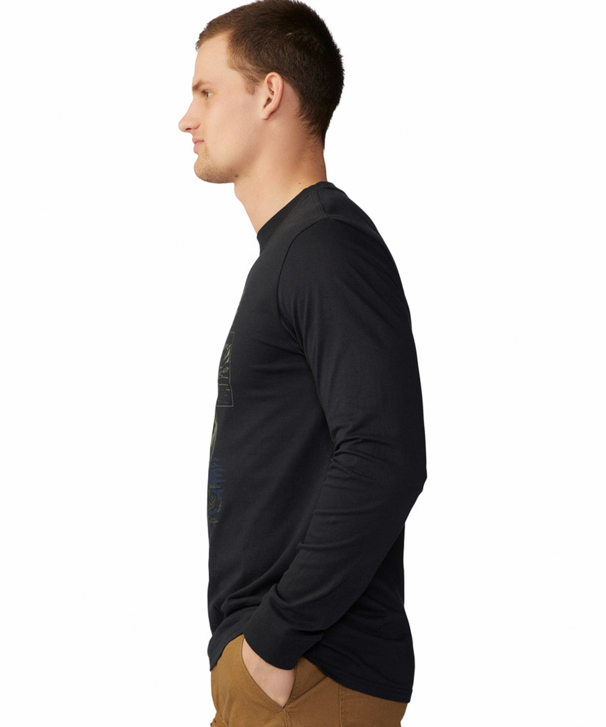 Polera Manga Larga Hombre River Bear¿ Negro Mountain Hardwear