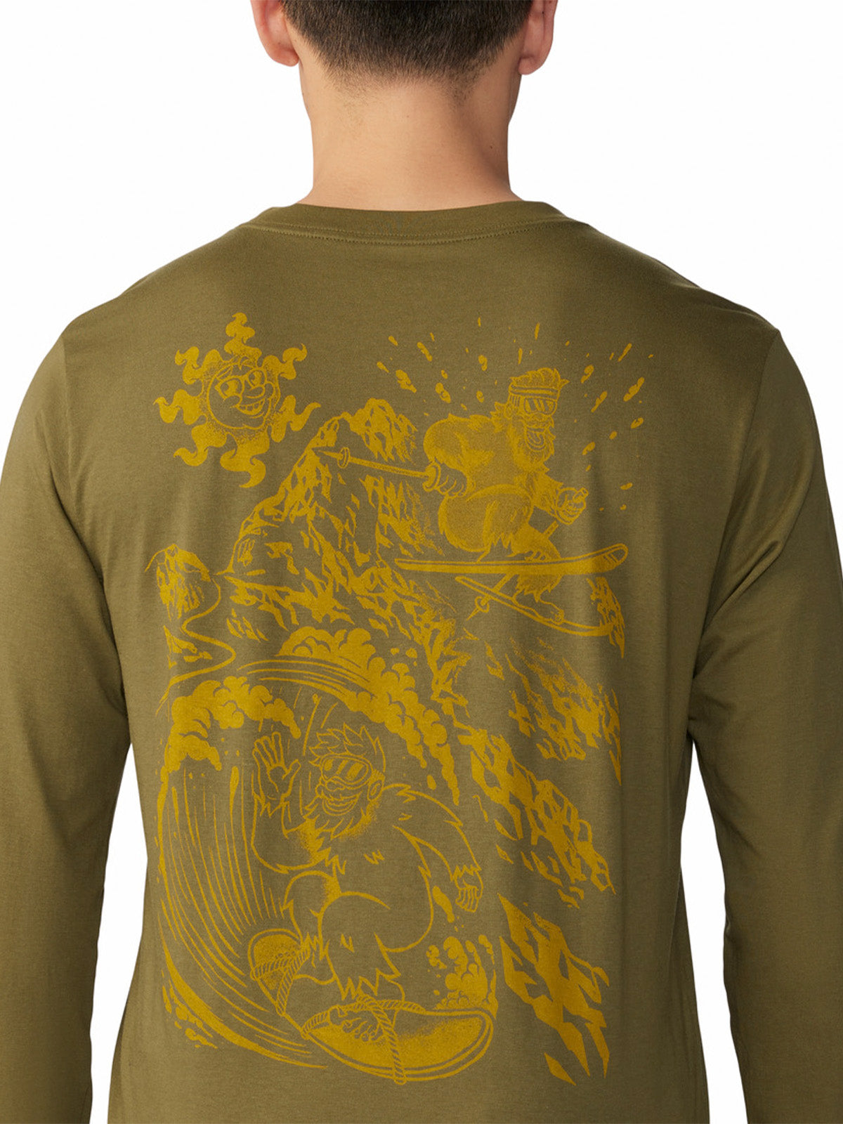 Polera Manga Larga Hombre Snow Yeti¿ Verde Mountain Hardwear