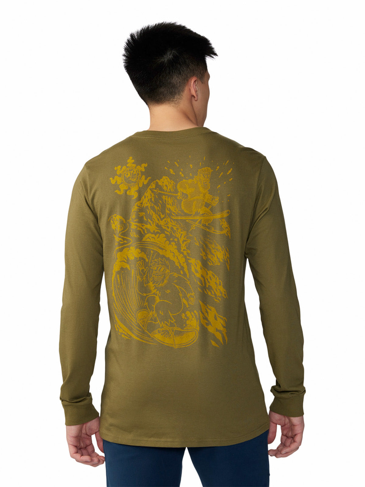 Polera Manga Larga Hombre Snow Yeti¿ Verde Mountain Hardwear