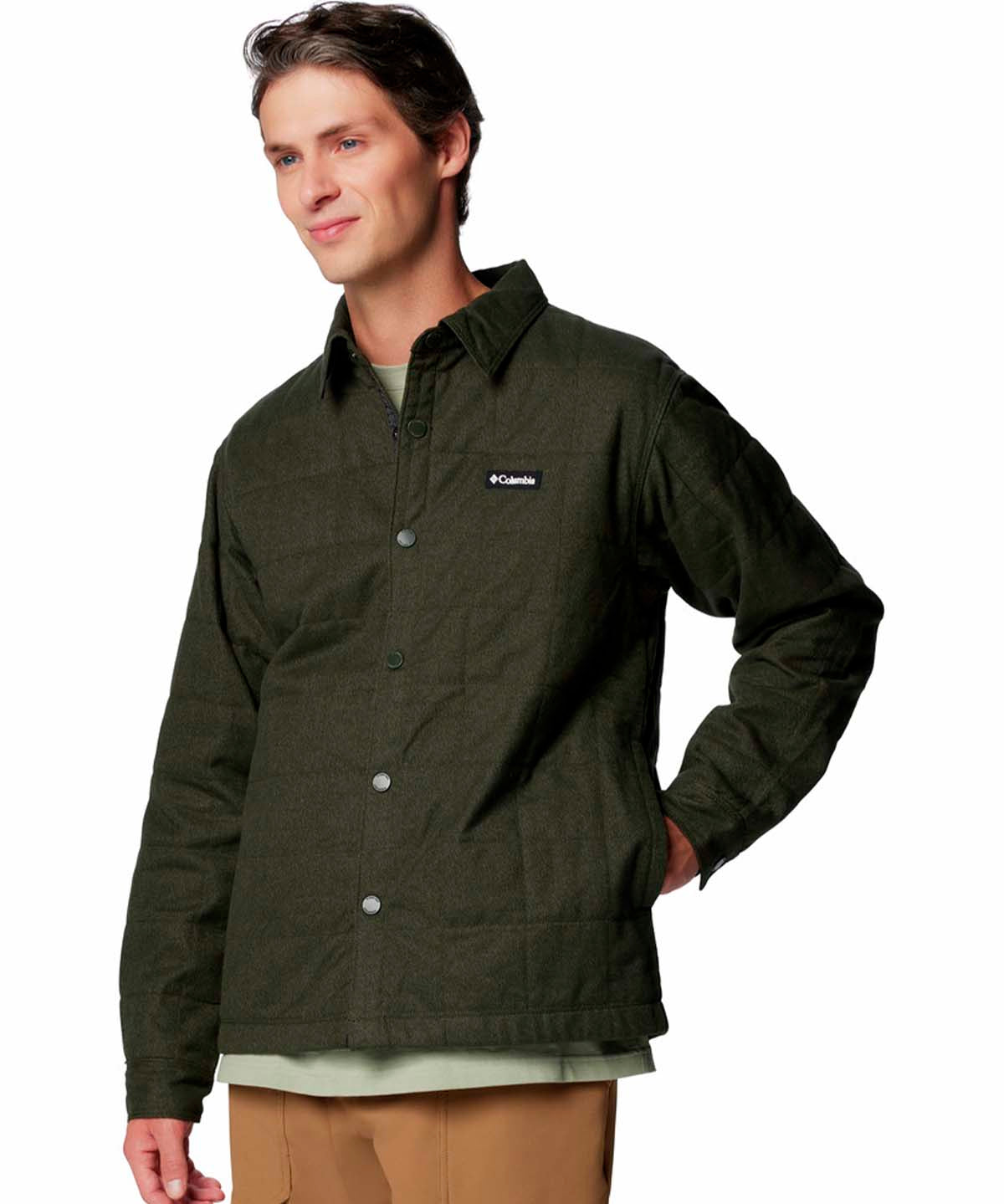 Camisa Manga Larga Hombre Landroamer Verde Columbia