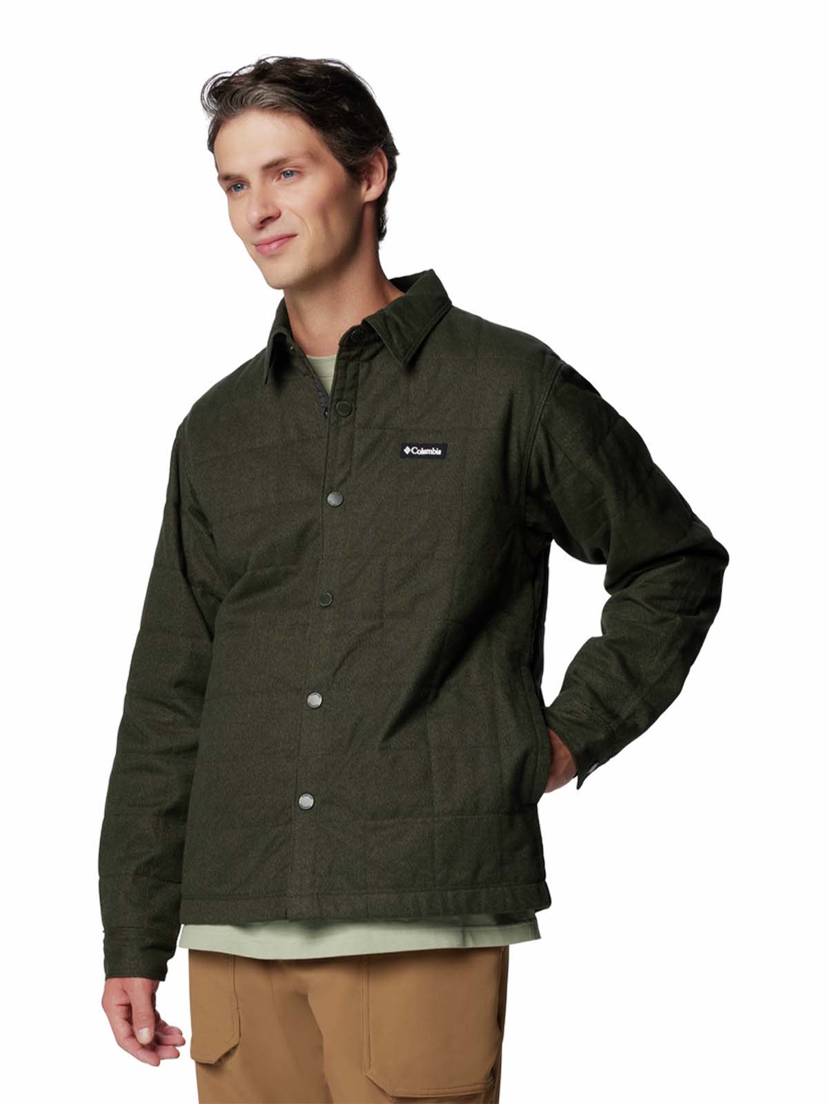 Camisa Manga Larga Hombre Landroamer Verde Columbia