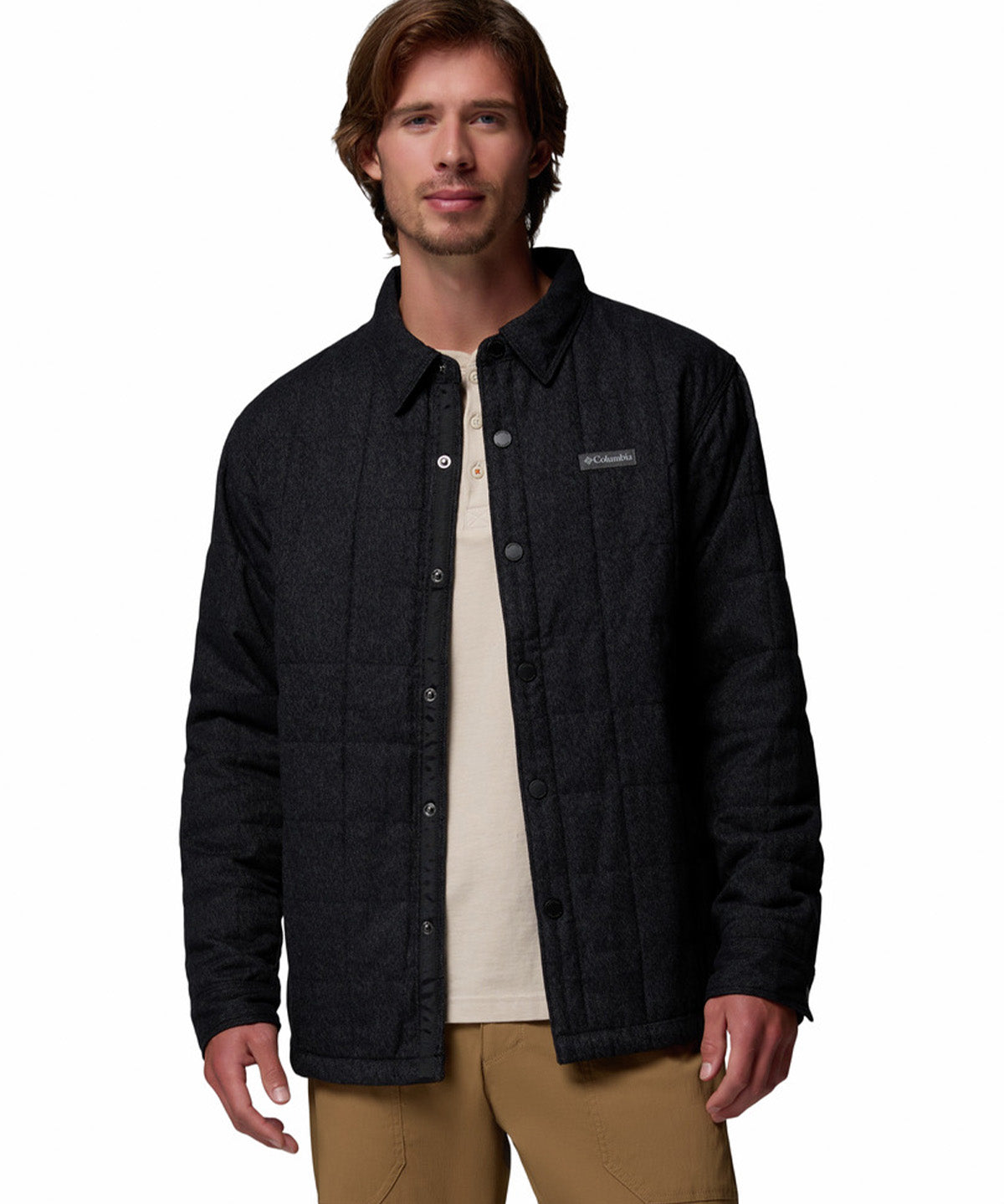 Camisa Manga Larga Hombre Landroamer Negro Columbia