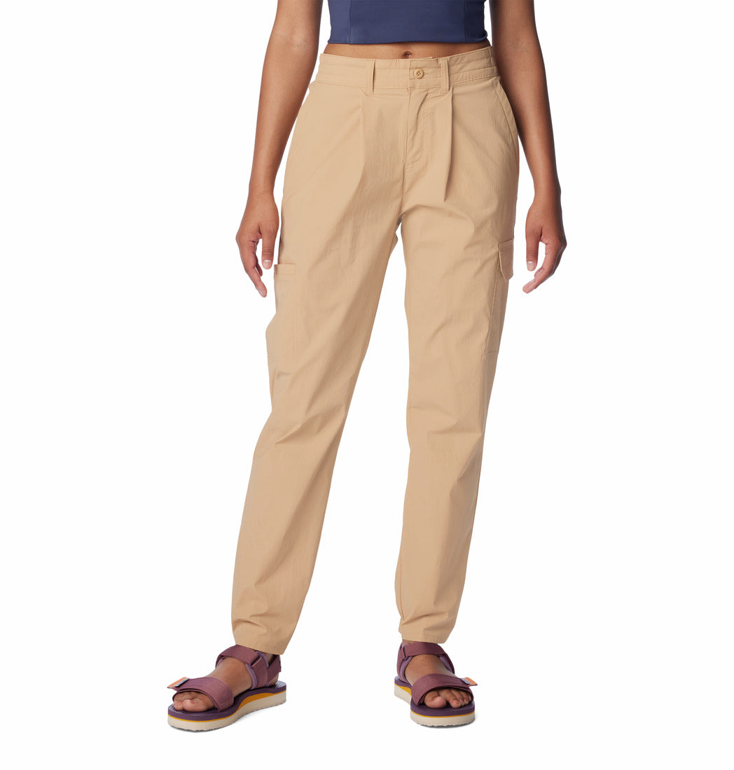 Pantalón Mujer Boundless Trek Pleated Beige Columbia