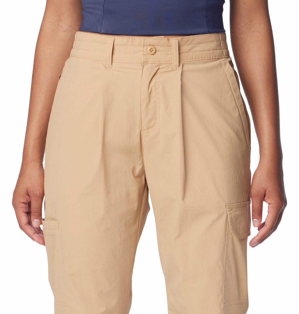 Pantalón Mujer Boundless Trek Pleated Beige Columbia