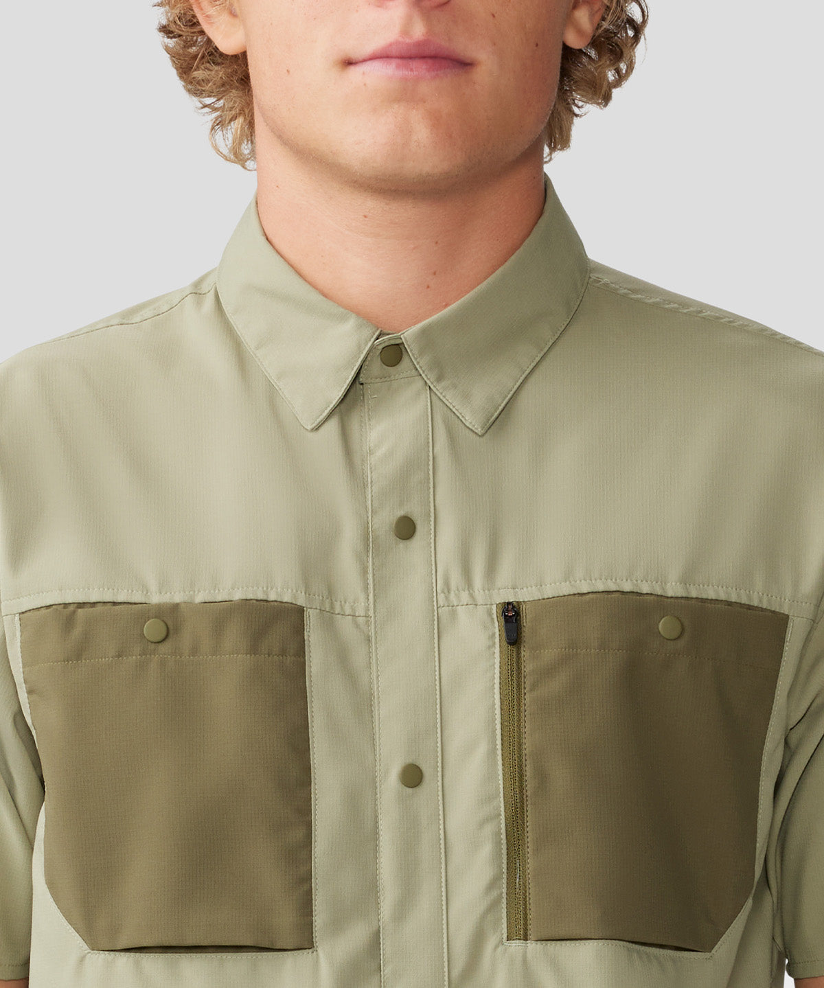 Camisa Manga Corta Hombre Trail Sender Verde Mountain Hardwear