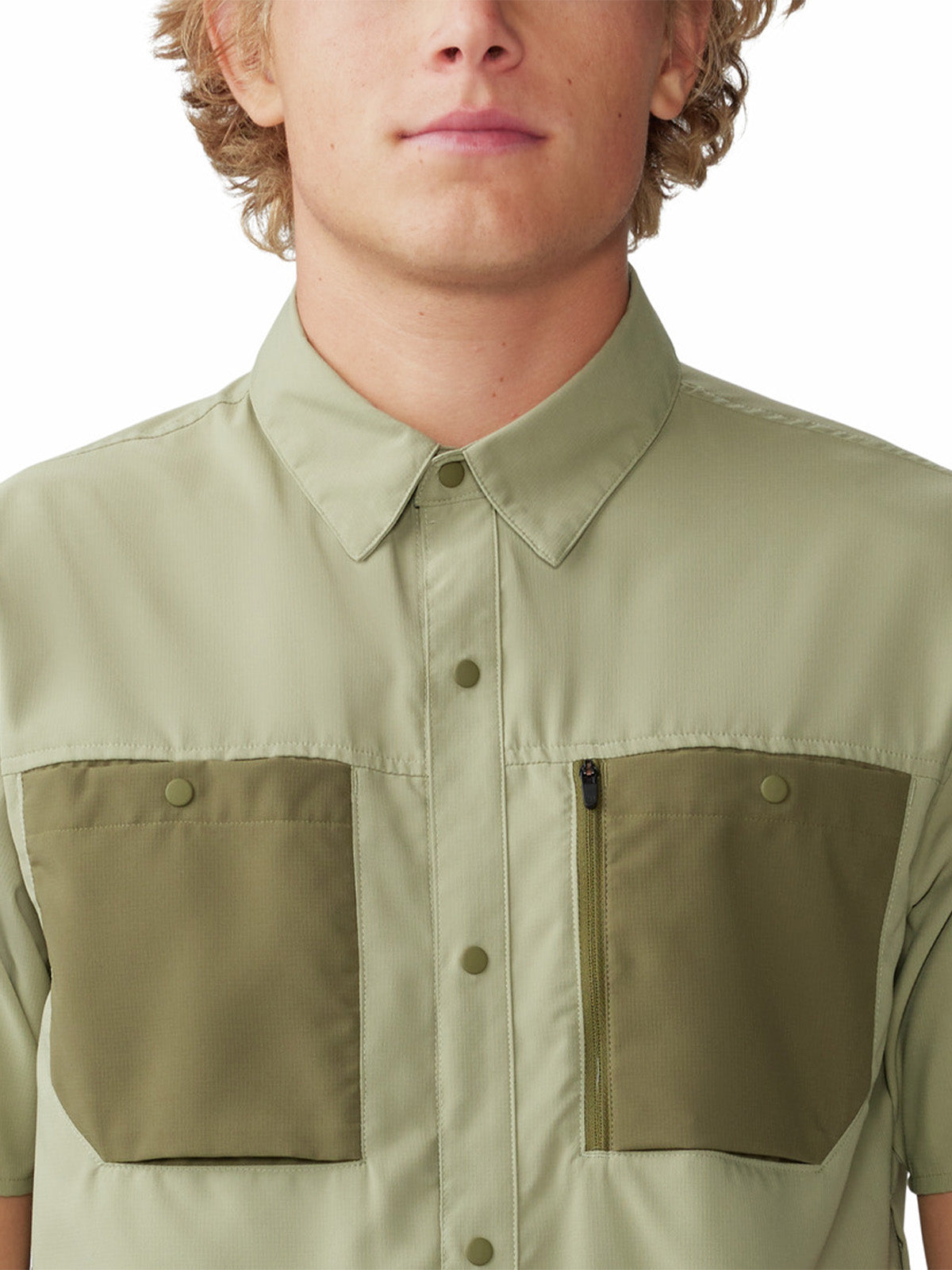 Camisa Manga Corta Hombre Trail Sender Verde Mountain Hardwear