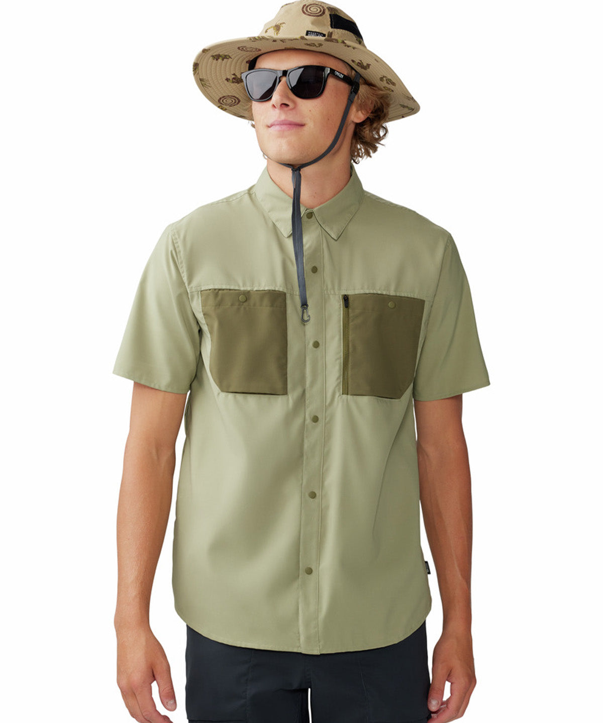 Camisa Manga Corta Hombre Trail Sender Verde Mountain Hardwear
