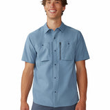 Camisa Manga Corta Hombre Trail Sender Azul Mountain Hardwear