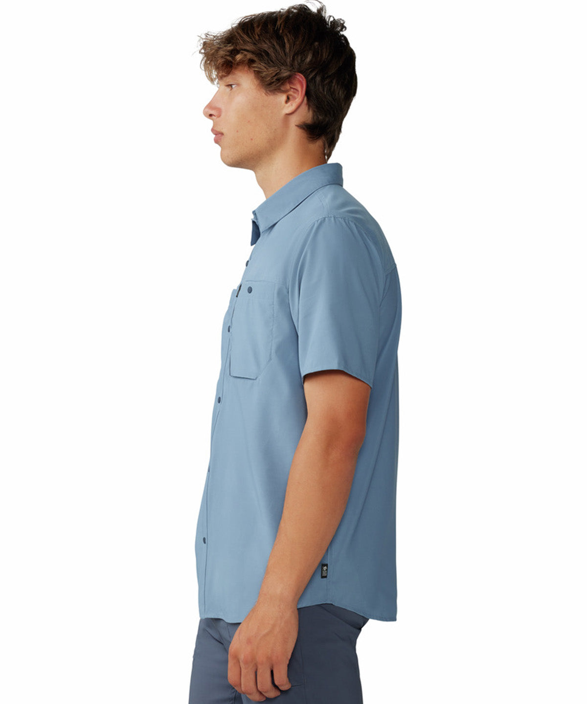 Camisa Manga Corta Hombre Trail Sender Azul Mountain Hardwear