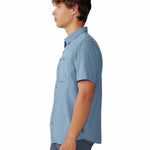 Camisa Manga Corta Hombre Trail Sender Azul Mountain Hardwear