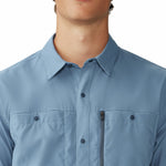 Camisa Manga Corta Hombre Trail Sender Azul Mountain Hardwear