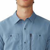 Camisa Manga Corta Hombre Trail Sender Azul Mountain Hardwear