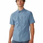 Camisa Manga Corta Hombre Trail Sender Azul Mountain Hardwear