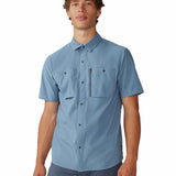Camisa Manga Corta Hombre Trail Sender Azul Mountain Hardwear