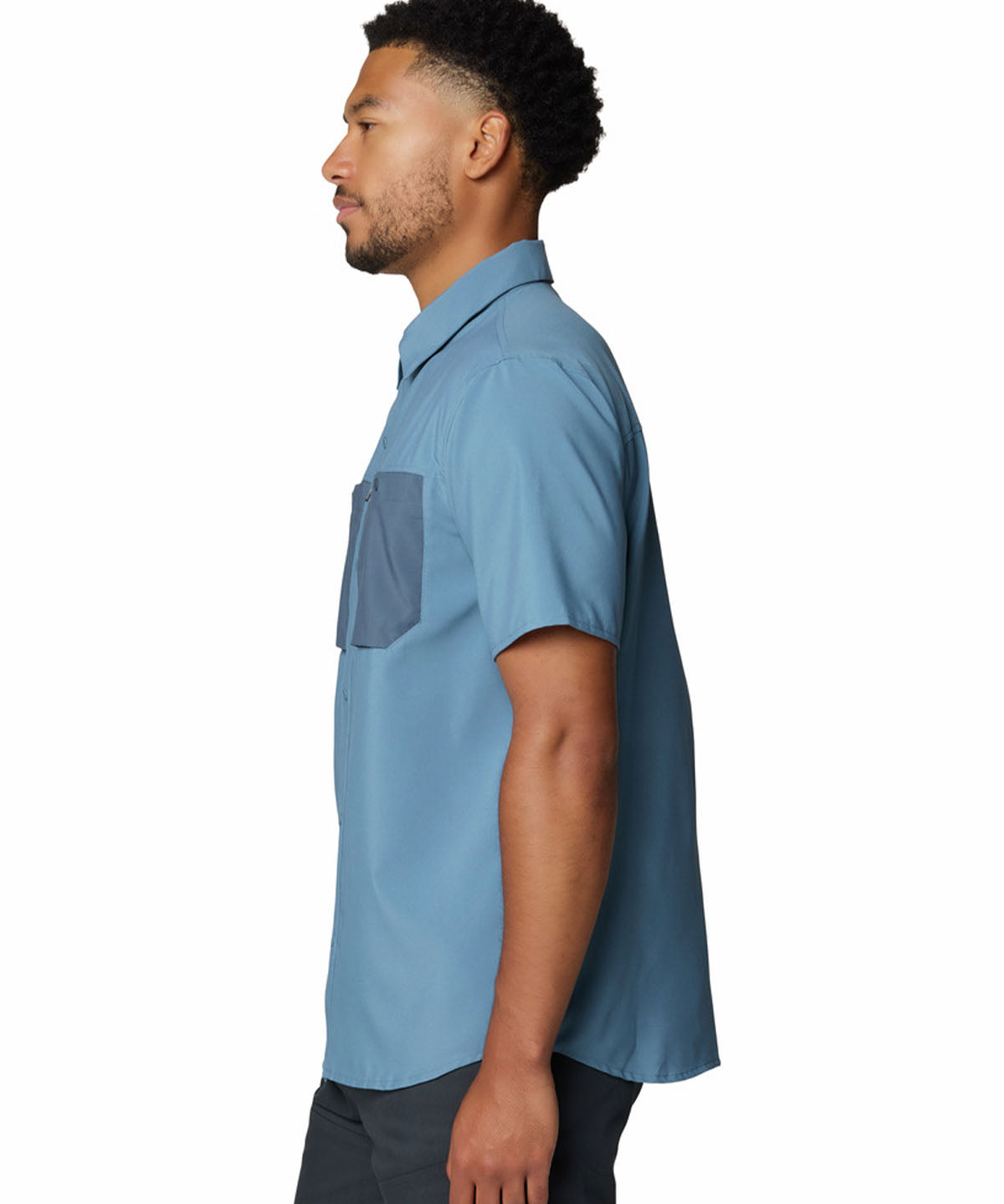 Camisa Manga Corta Hombre Trail Sender Azul Mountain Hardwear