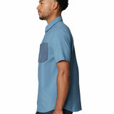 Camisa Manga Corta Hombre Trail Sender Azul Mountain Hardwear