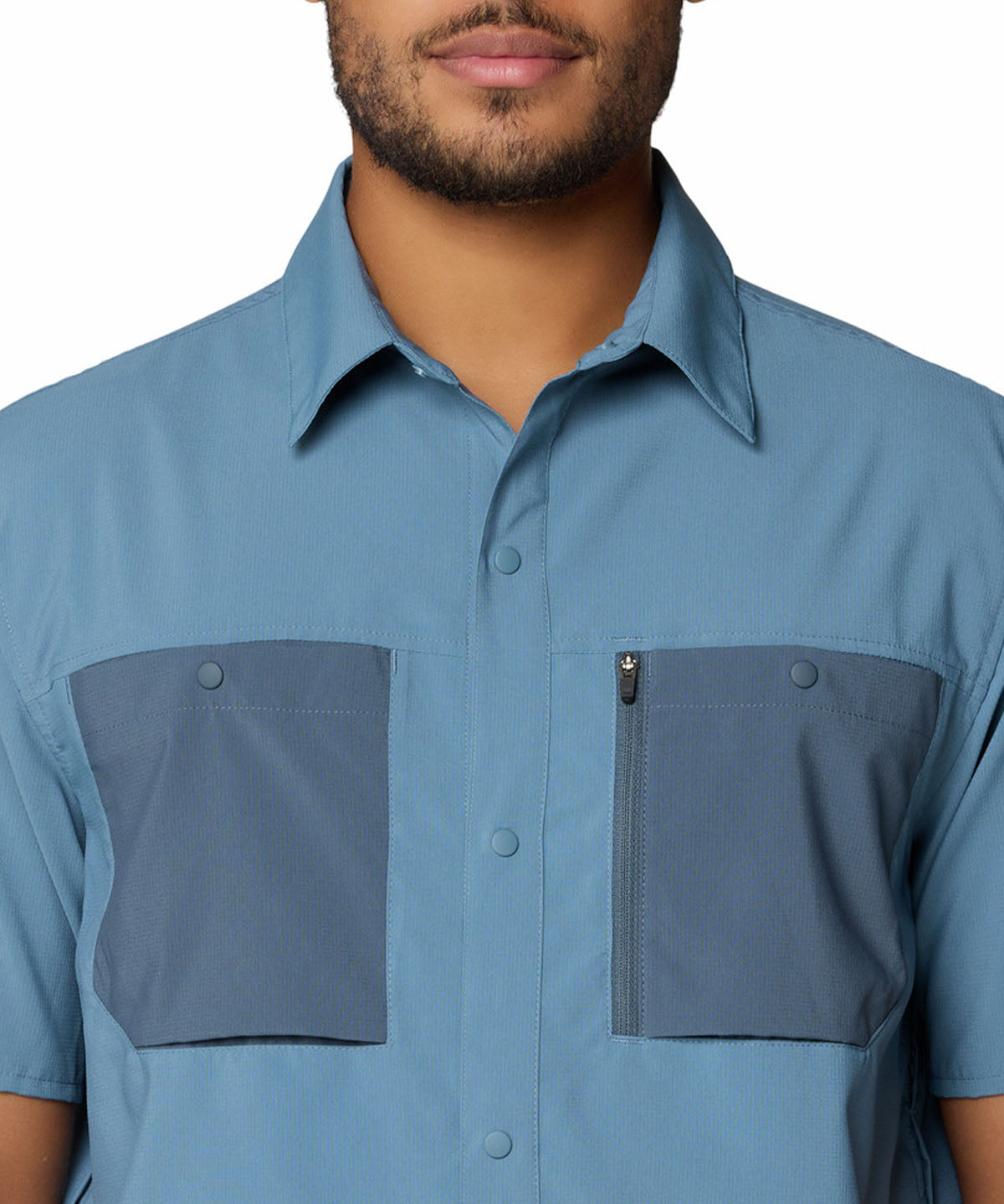 Camisa Manga Corta Hombre Trail Sender Azul Mountain Hardwear