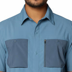 Camisa Manga Corta Hombre Trail Sender Azul Mountain Hardwear