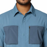 Camisa Manga Corta Hombre Trail Sender Azul Mountain Hardwear