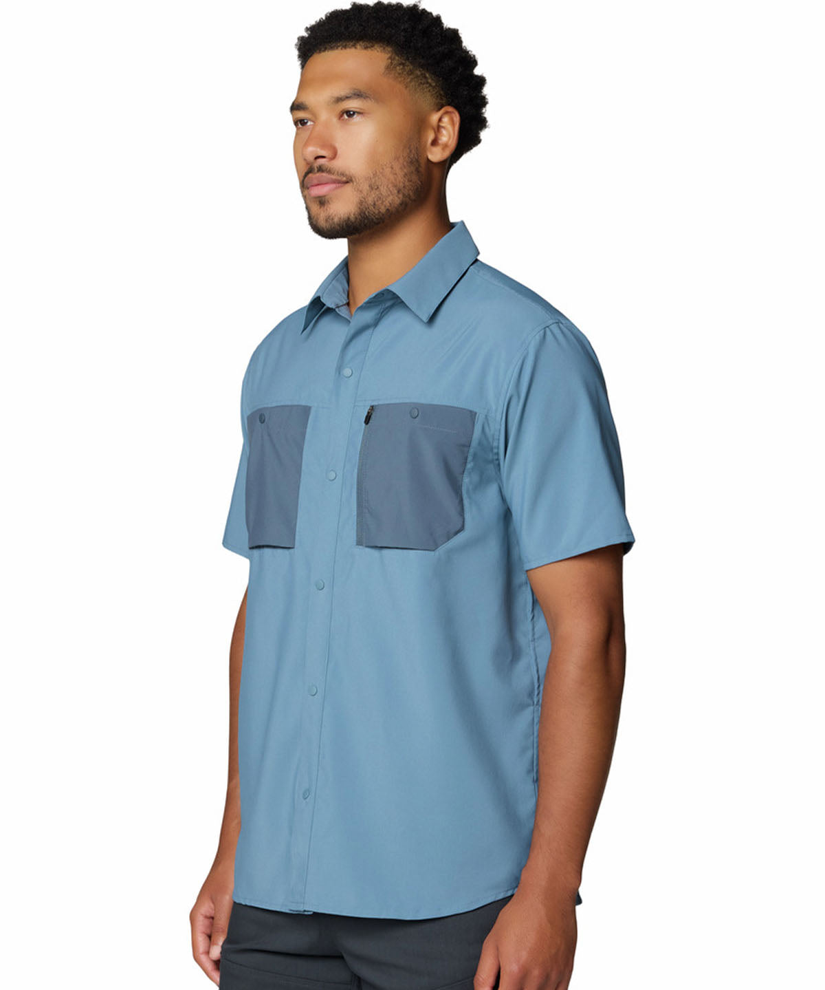 Camisa Manga Corta Hombre Trail Sender Azul Mountain Hardwear
