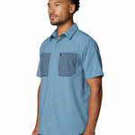 Camisa Manga Corta Hombre Trail Sender Azul Mountain Hardwear