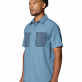 Camisa Manga Corta Hombre Trail Sender Azul Mountain Hardwear