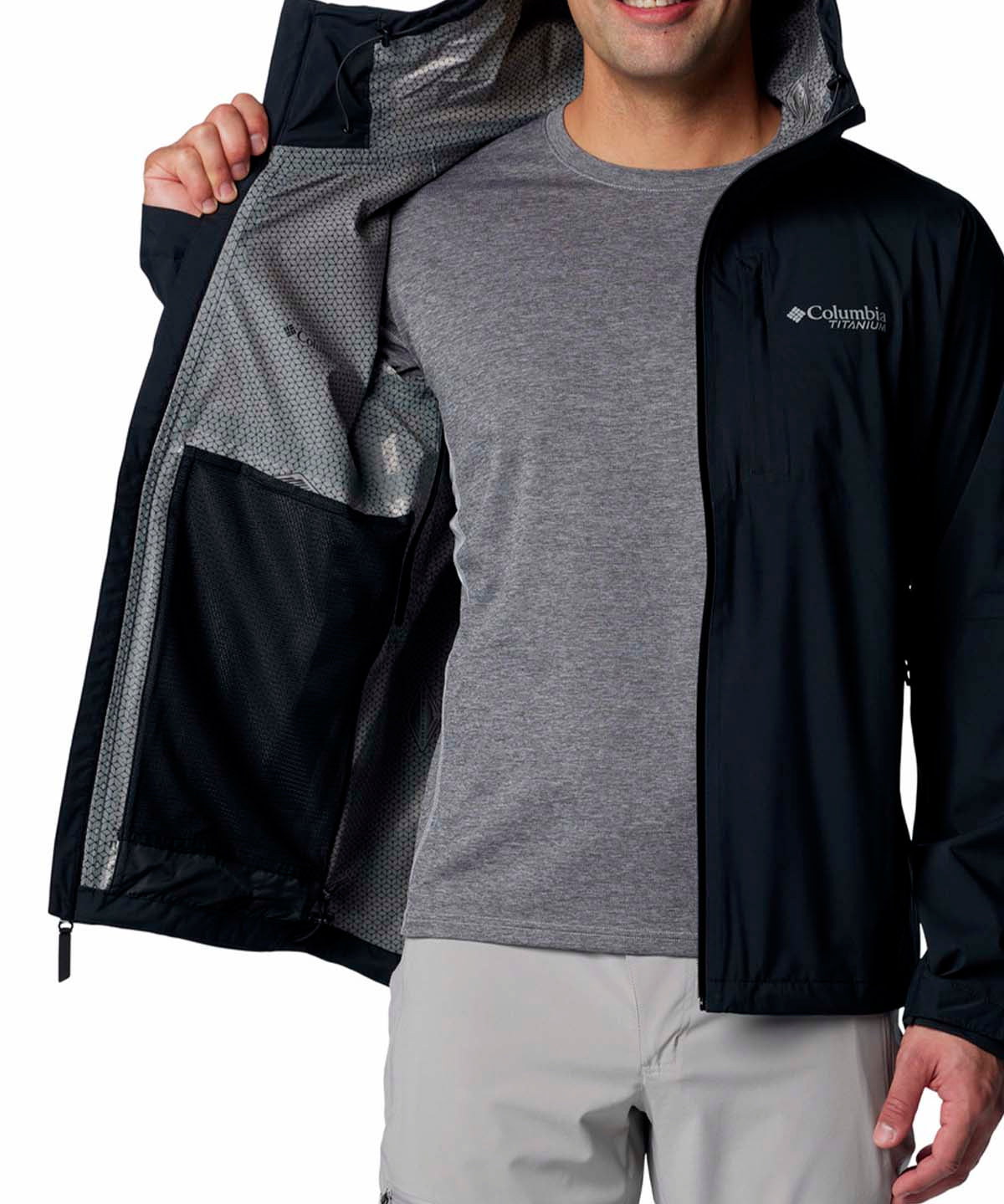 Cortaviento Hombre Ampli-Dry II Shell Negro Columbia