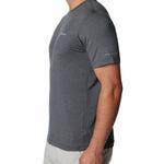 Polera Manga Corta Hombre Tech Trail Crew Neck Gris Columbia