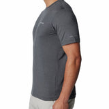 Polera Manga Corta Hombre Tech Trail Crew Neck Gris Columbia