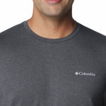 Polera Manga Corta Hombre Tech Trail Crew Neck Gris Columbia