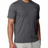 Polera Manga Corta Hombre Tech Trail Crew Neck Gris Columbia