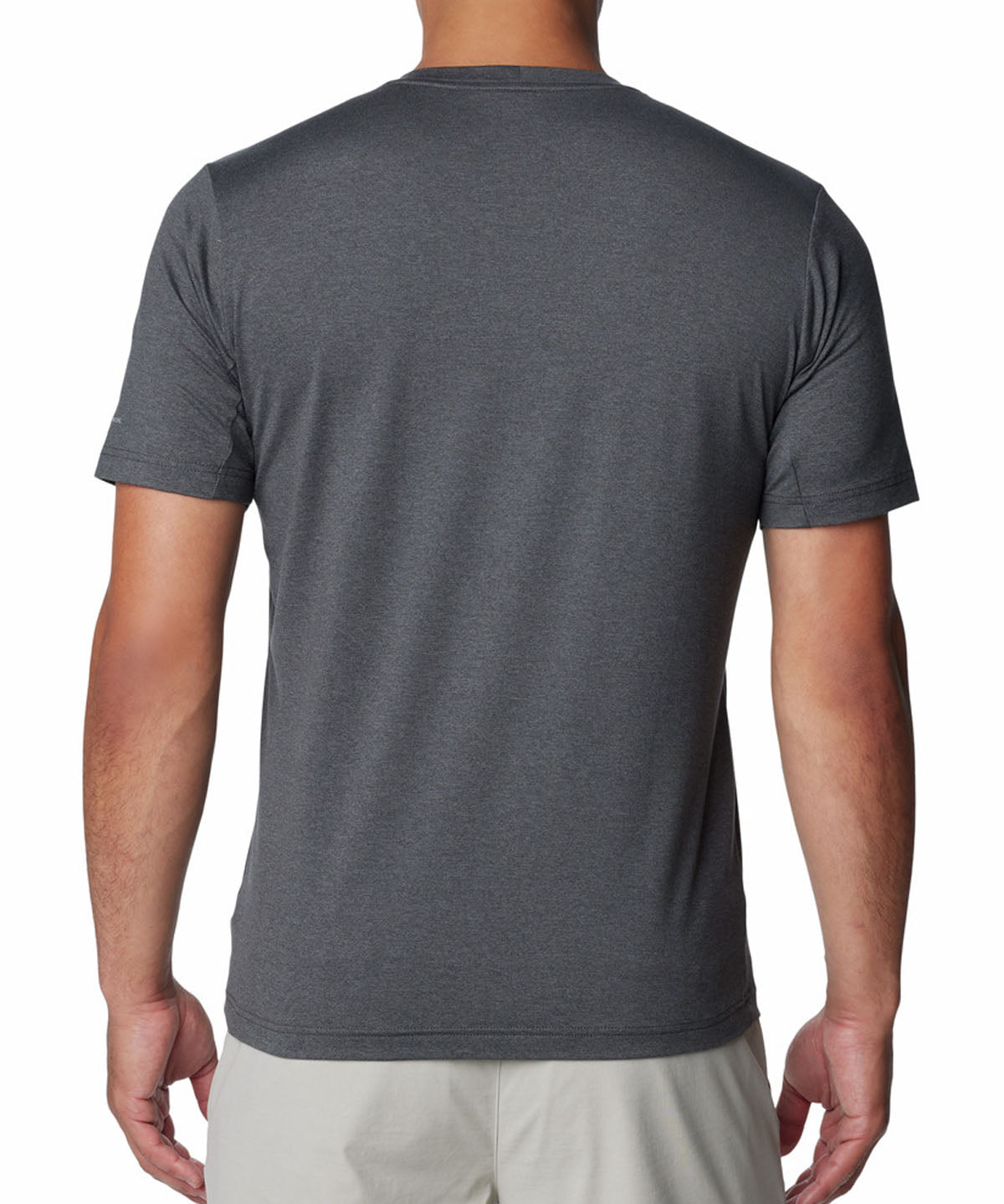 Polera Manga Corta Hombre Tech Trail Crew Neck Gris Columbia