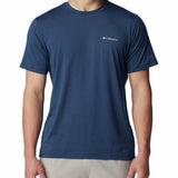 Polera Manga Corta Hombre Tech Trail Crew Neck Azul Columbia