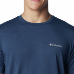 Polera Manga Corta Hombre Tech Trail Crew Neck Azul Columbia