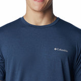 Polera Manga Corta Hombre Tech Trail Crew Neck Azul Columbia