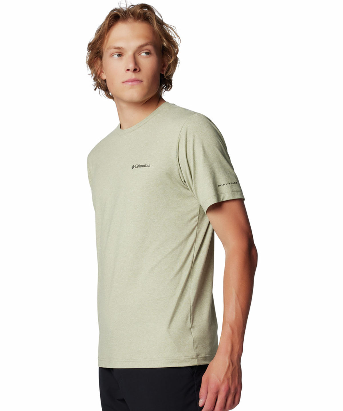Polera Manga Corta Hombre Tech Trail Crew Neck Verde Columbia