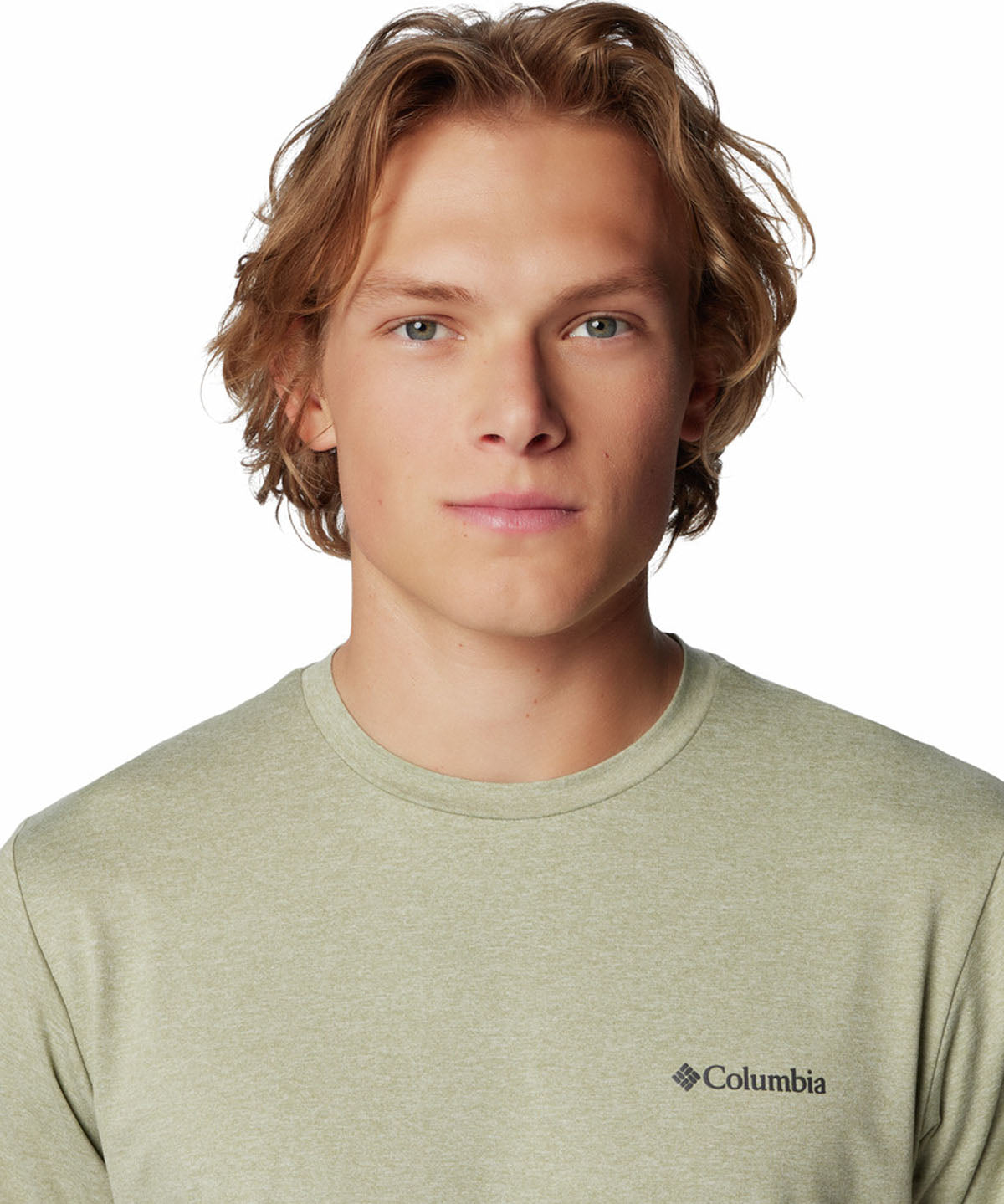 Polera Manga Corta Hombre Tech Trail Crew Neck Verde Columbia