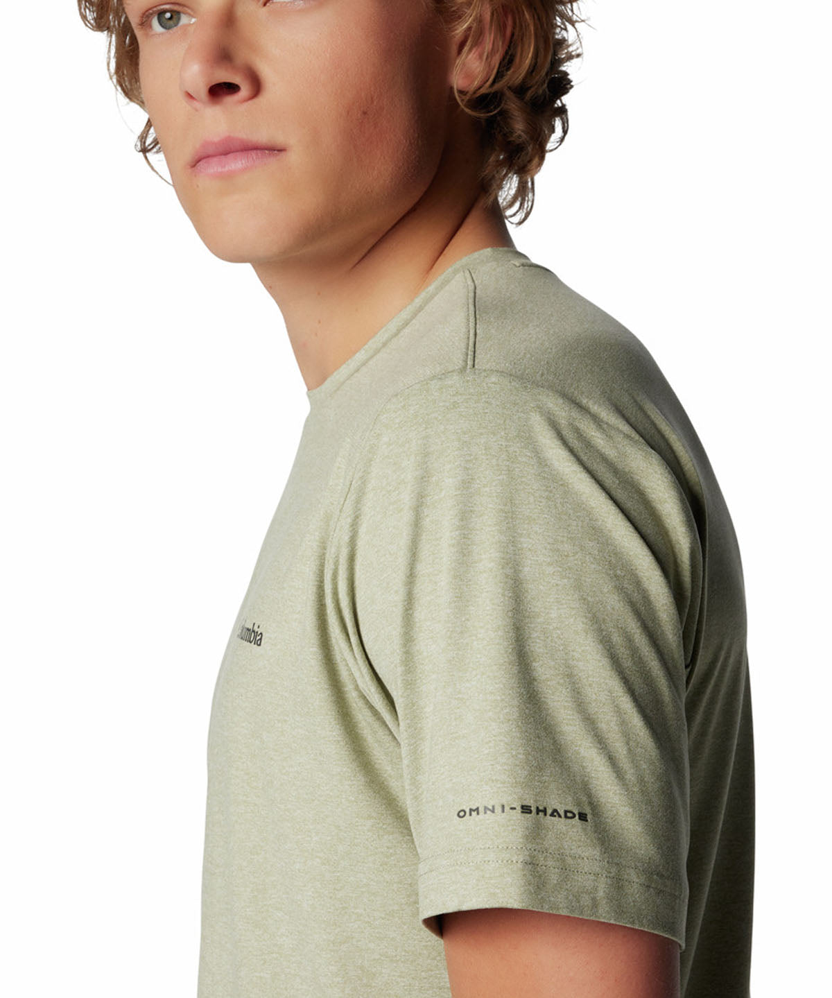 Polera Manga Corta Hombre Tech Trail Crew Neck Verde Columbia