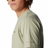 Polera Manga Corta Hombre Tech Trail Crew Neck Verde Columbia
