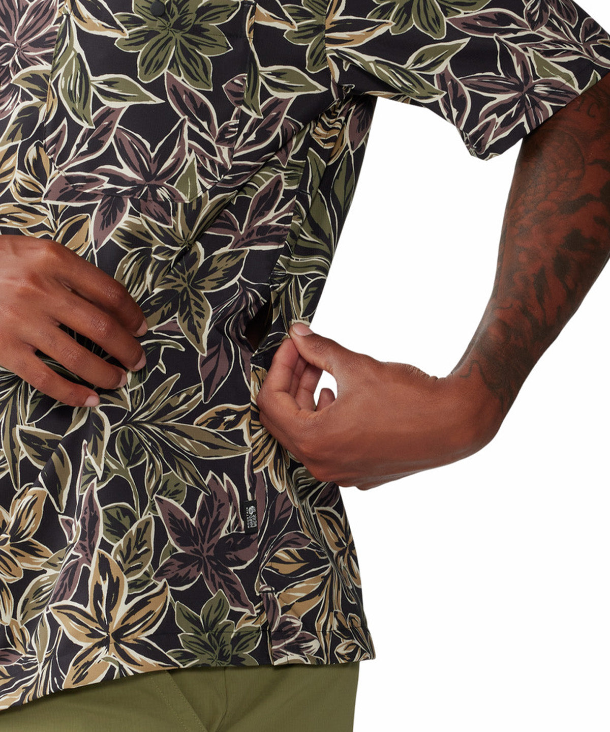 Camisa Manga Corta Hombre Trail Sender Negro Mountain Hardwear