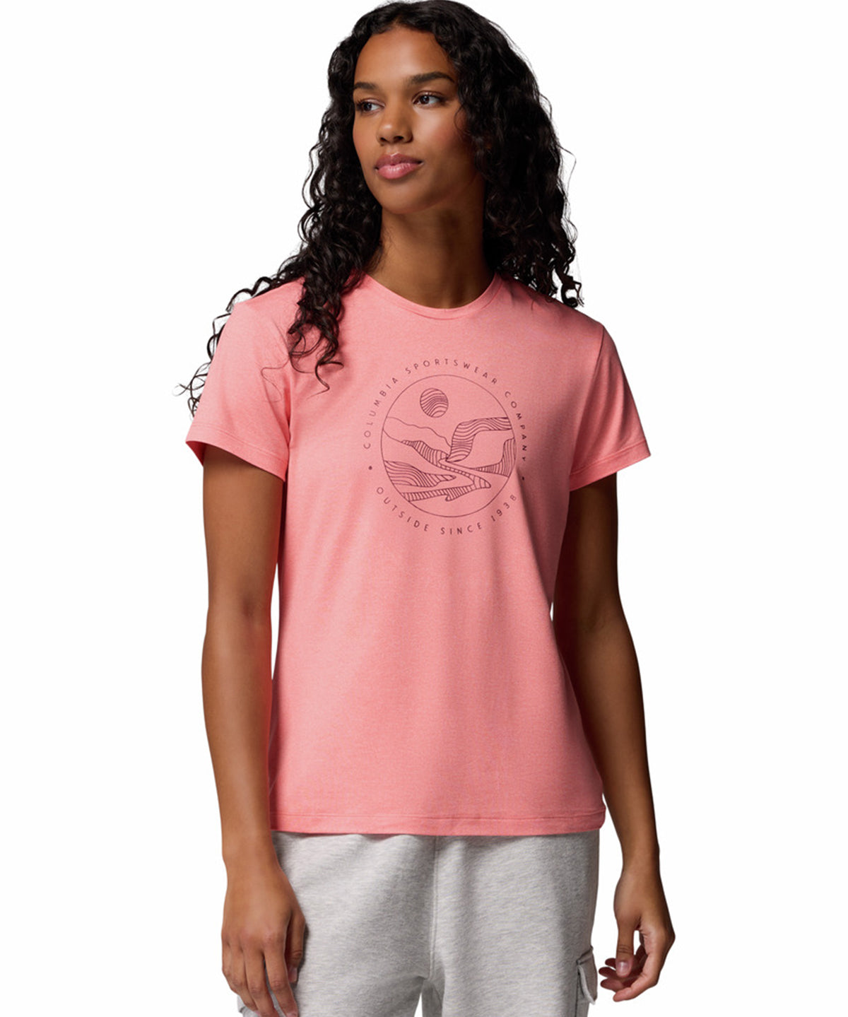 Polera Manga Corta Mujer Sloan Ridge Graphic Rojo Columbia