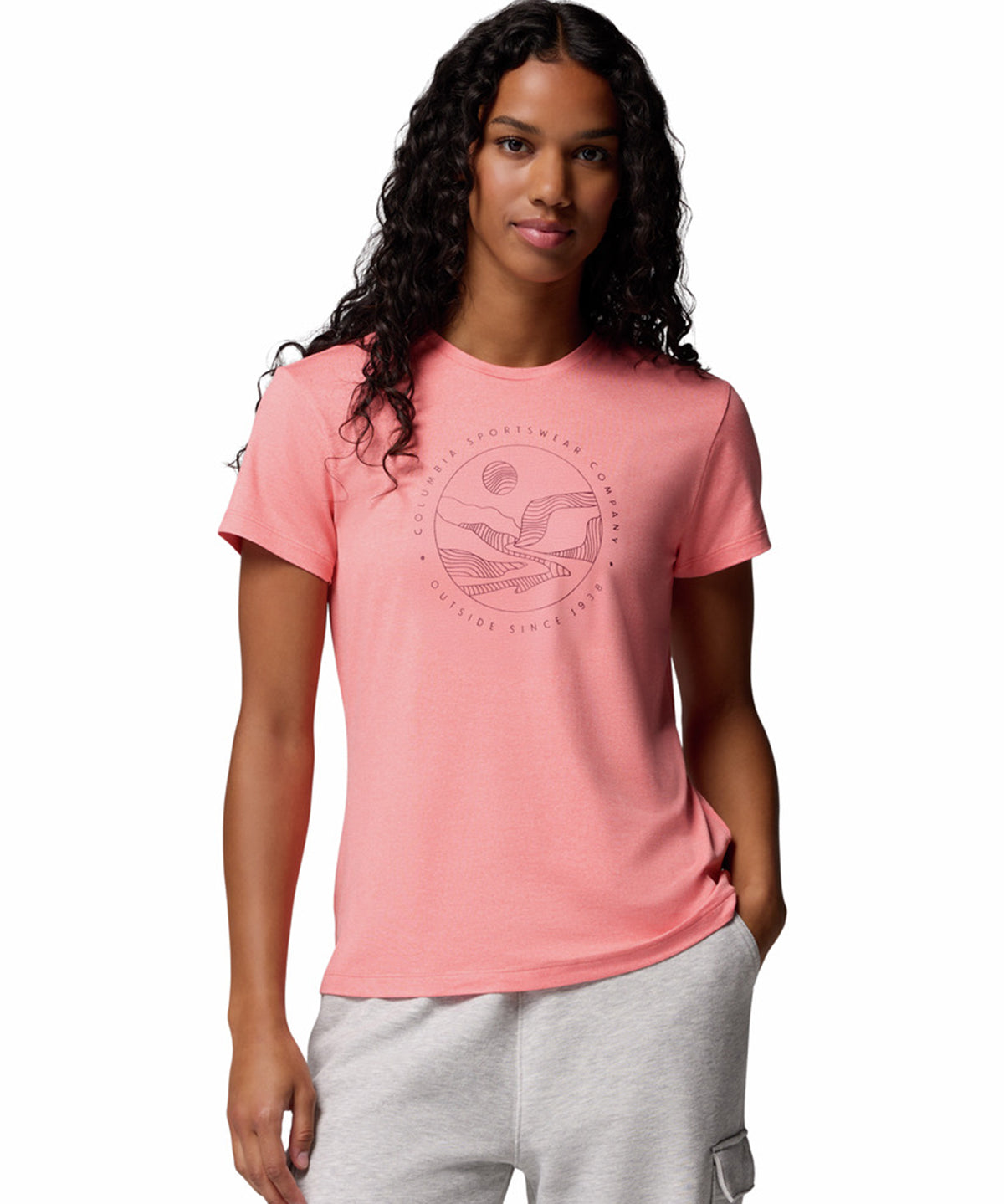 Polera Manga Corta Mujer Sloan Ridge Graphic Rojo Columbia
