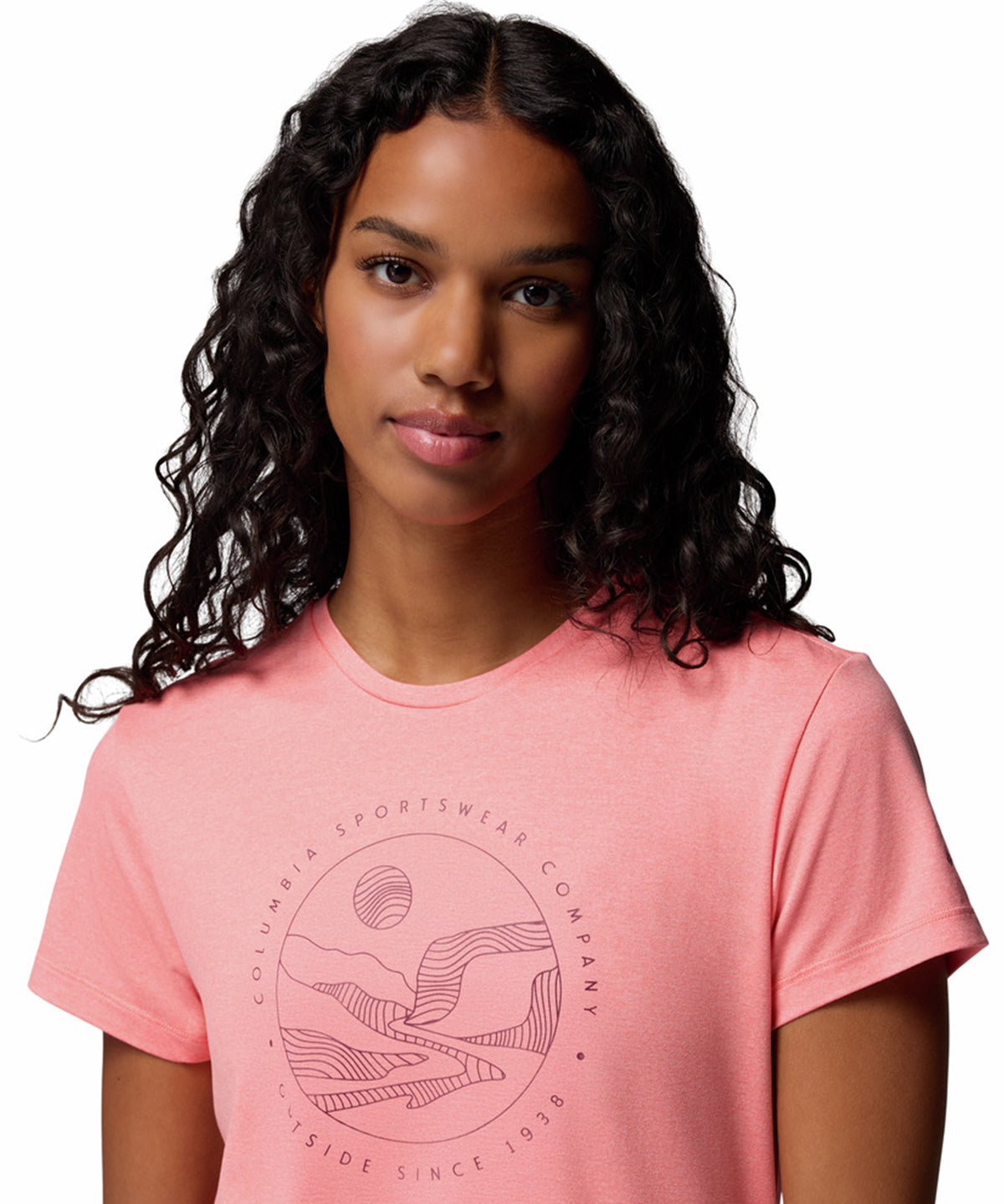 Polera Manga Corta Mujer Sloan Ridge Graphic Rojo Columbia