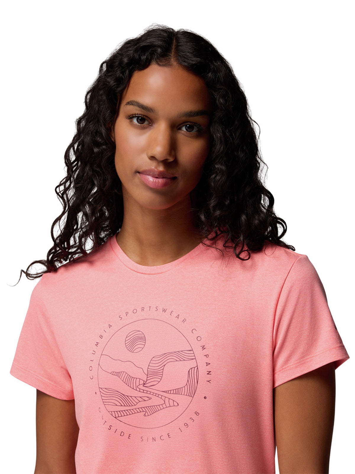 Polera Manga Corta Mujer Sloan Ridge Graphic Rojo Columbia